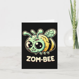 Zom-bee Liebenswert gruseliger Zombie-Bienen-Carto Karte
