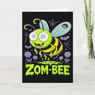 Zom-bee Niedlich Zombie Bee Funny Halloween T-Shir Karte