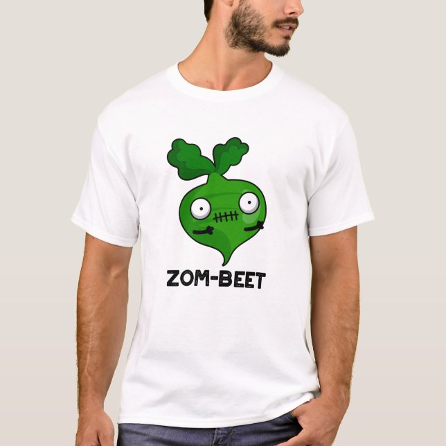 Zom-Beet Funny Halloween Zombie Beet Pun T-Shirt (Vorderseite)