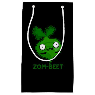 Zom beet Funny Zombie Beet Pun Dark BG Kleine Geschenktüte
