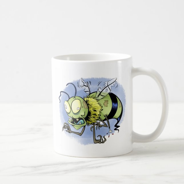 Zom-Biene (Zombie-Biene) Kaffeetasse (Rechts)