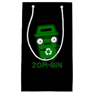 Zom-bin Funny Zombie Müller Pun Dark BG Kleine Geschenktüte