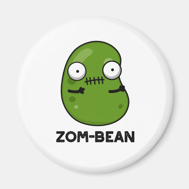 Zom-Bohnen-Funny Halloween Zombie Bean Pun Magnet (Vorne)
