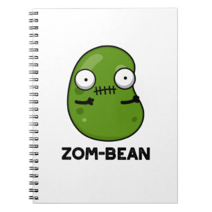 Zom-Bohnen-Funny Halloween Zombie Bean Pun Notizblock