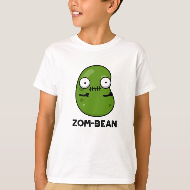 Zom-Bohnen-Funny Halloween Zombie Bean Pun T-Shirt (Vorderseite)