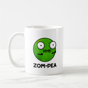 Zom-pea Funny Halloween Zombie Pea Pun Kaffeetasse