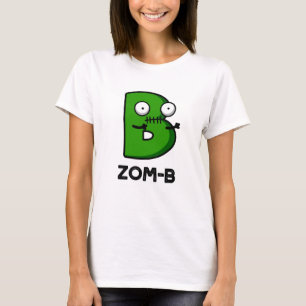 Zomb-b Funny Halloween Zombie Alphabet B Pub T-Shirt