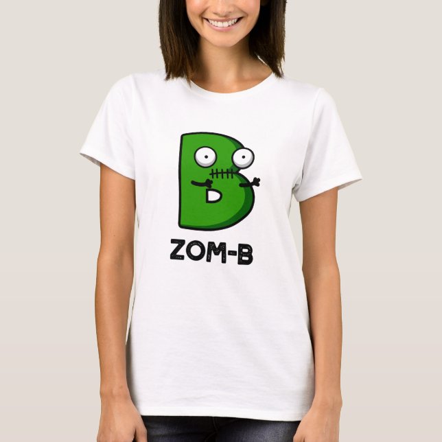 Zomb-b Funny Halloween Zombie Alphabet B Pub T-Shirt (Vorderseite)