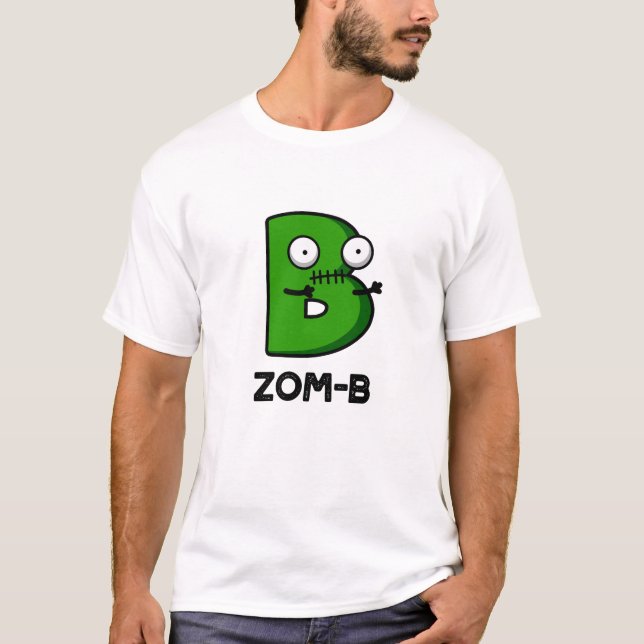 Zomb-b Funny Halloween Zombie Alphabet B Pub T-Shirt (Vorderseite)