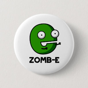 Zomb-E Funny Halloween Zombie Alphabet Pun Button