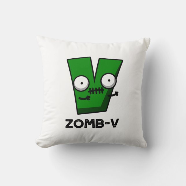 Zomb-V Funny Halloween Zombie Alphabet / Pub Kissen (Vorderseite)