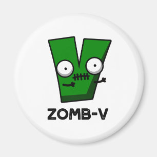 Zomb-V Funny Halloween Zombie Alphabet / Pub Magnet