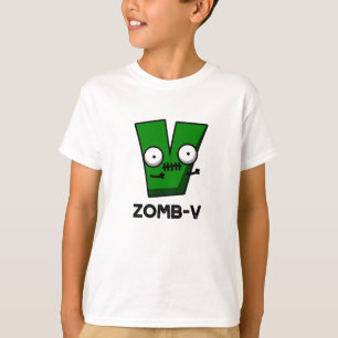 Zomb-V Funny Halloween Zombie Alphabet / Pub T-Shirt