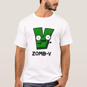 Zomb-V Funny Halloween Zombie Alphabet / Pub T-Shirt