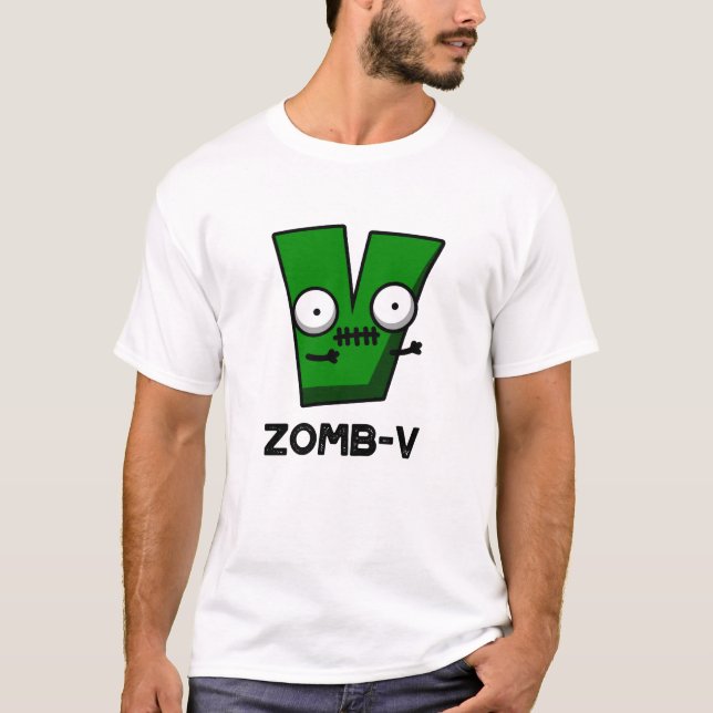 Zomb-V Funny Halloween Zombie Alphabet / Pub T-Shirt (Vorderseite)