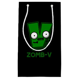Zomb-V Funny Halloween Zombie Alphabet Pun Dark BG Kleine Geschenktüte