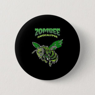 Zombee Havocalypse Soky Funny Halloween Bee W_hock Button