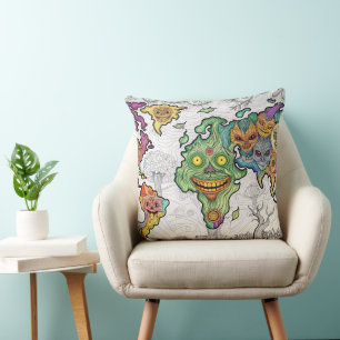 Zombi Halloween auf dem World Mao Throw Kissen