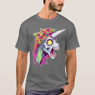 Zombicorn Unicorn Halloween Vintag T-Shirt