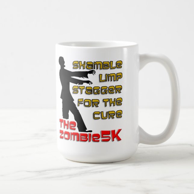 Zombie 5K Lustiger Becher Kaffeetasse (Rechts)