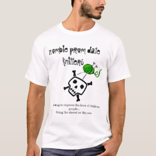 Zombie-Abschlussball-Datum Stricker-Wohltätigkeit T-Shirt