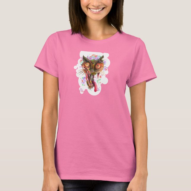 Zombie Acid Cat T-Shirt (Vorderseite)
