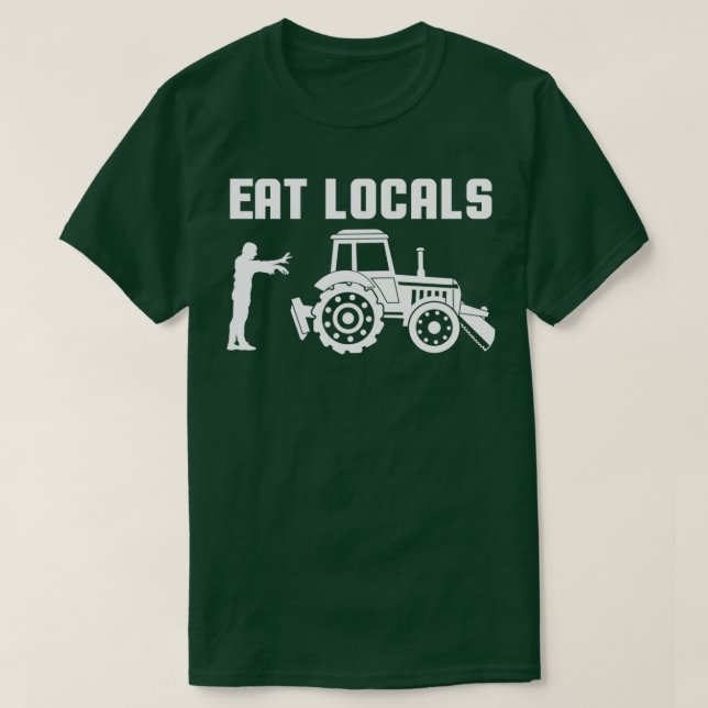 Zombie Agriculture Tractor Bauer Essen Einheimisch T-Shirt (Design vorne)