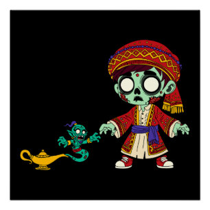 Zombie Aladdin & Zombie Flaschengeist Poster