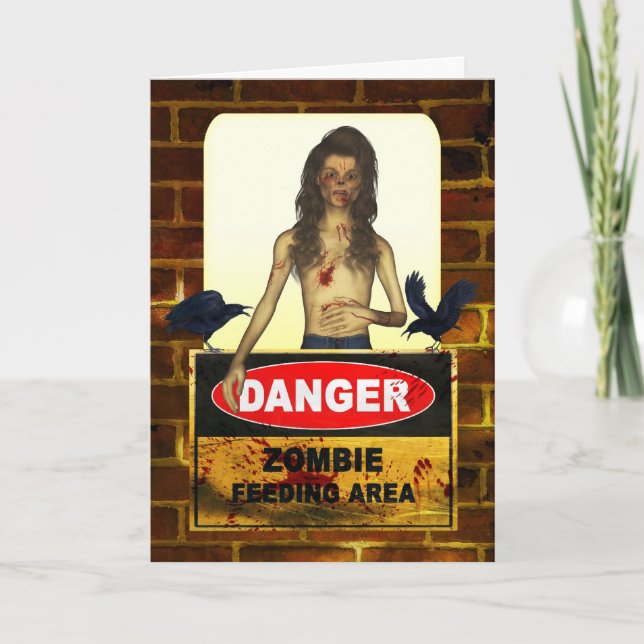 Zombie-alles- Gute zum Geburtstagkarte Karte (Vorderseite)