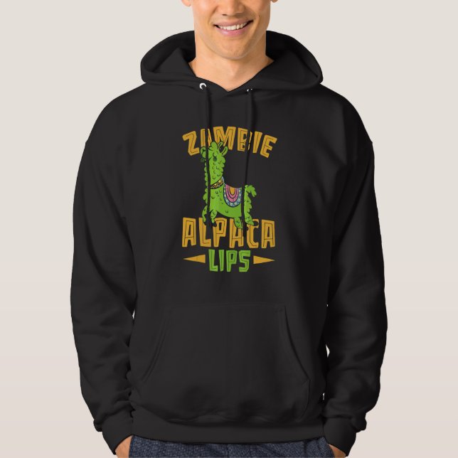 Zombie Alpacalips Lama  Alpaka-Flüsterer Hoodie (Vorderseite)