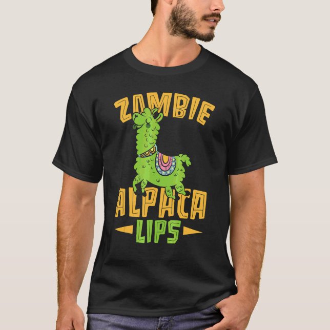 Zombie Alpacalips Lama  Alpaka-Flüsterer T-Shirt (Vorderseite)