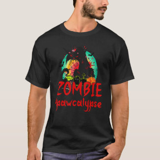 Zombie Apawcalypse Cat Halloween T-Shirt