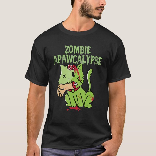Zombie Apawcalypse Niedlich Kitten Zombie Zombie C T-Shirt (Vorderseite)