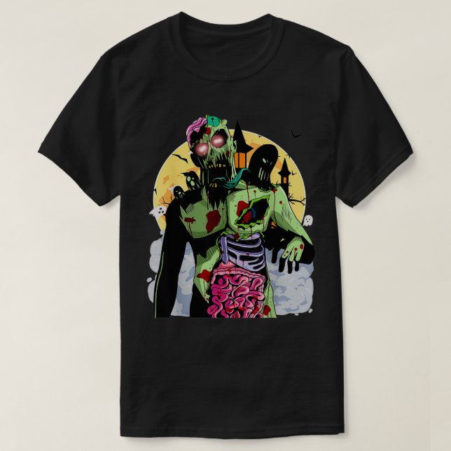 Zombie Apocalypse Happy Halloween Kostüm  T-Shirt (Design vorne)