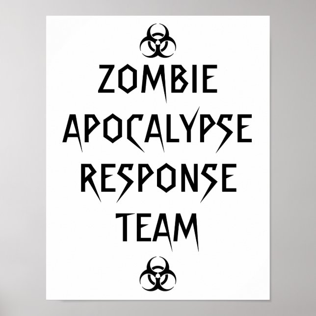 zombie apocalypse response team poster (Vorne)