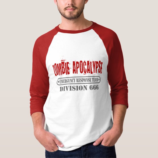 Zombie-Apokalypse-Abteilung 666 T-Shirt (Vorderseite)