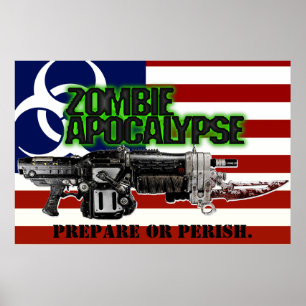 Zombie-Apokalypse-Amerika-Plakat Poster