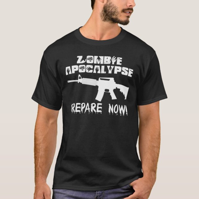 Zombie-Apokalypse bereiten sich jetzt vor T-Shirt (Vorderseite)