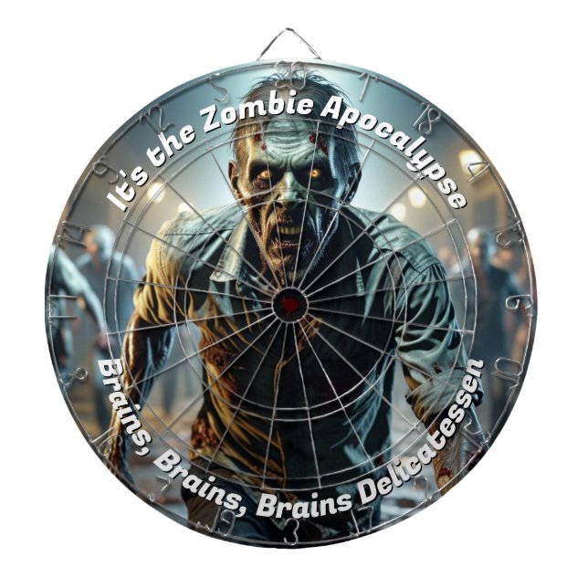 Zombie Apokalypse Creepy Funny Dartscheibe (vorne)