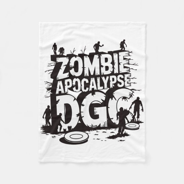 Zombie-Apokalypse Dgc Lustiger Disc Golf Zombie Fa Fleecedecke (Vorderseite)