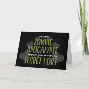 Zombie Apokalypse Fort Feiertagskarte
