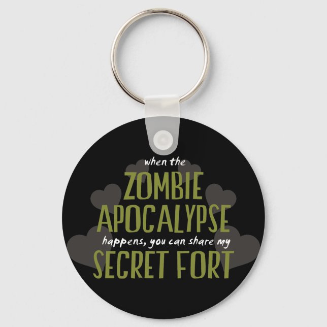 Zombie Apokalypse Fort Schlüsselanhänger (Vorderseite)