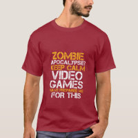 Zombie Apokalypse Gamers Behielt Calm Funny T - Sh