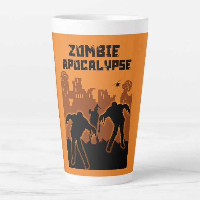 Zombie Apokalypse Geschenke Milchtasse (Vorderseite)