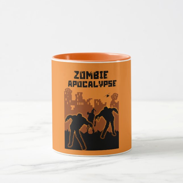 Zombie Apokalypse Geschenke Tasse (Zentrum)