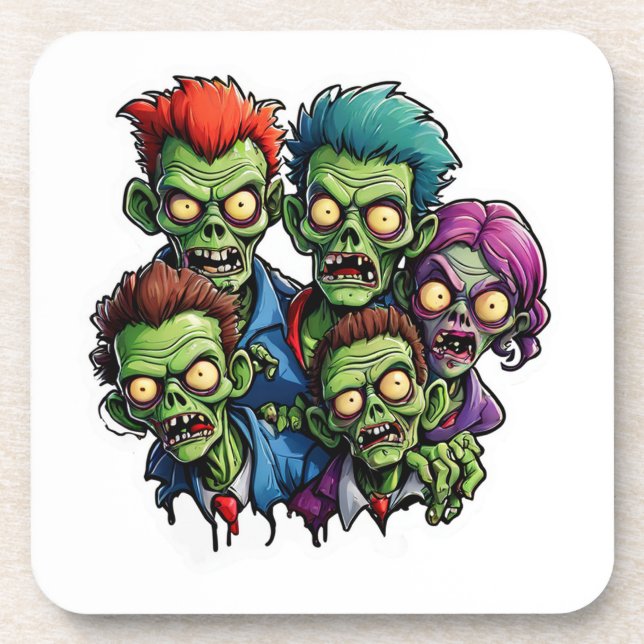 Zombie Apokalypse Getränkeuntersetzer (Vorderseite)