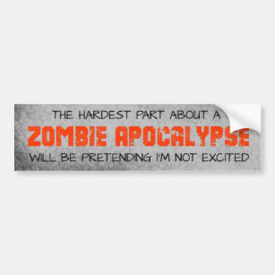 Zombie-Apokalypse-härtester Teil-Autoaufkleber Autoaufkleber