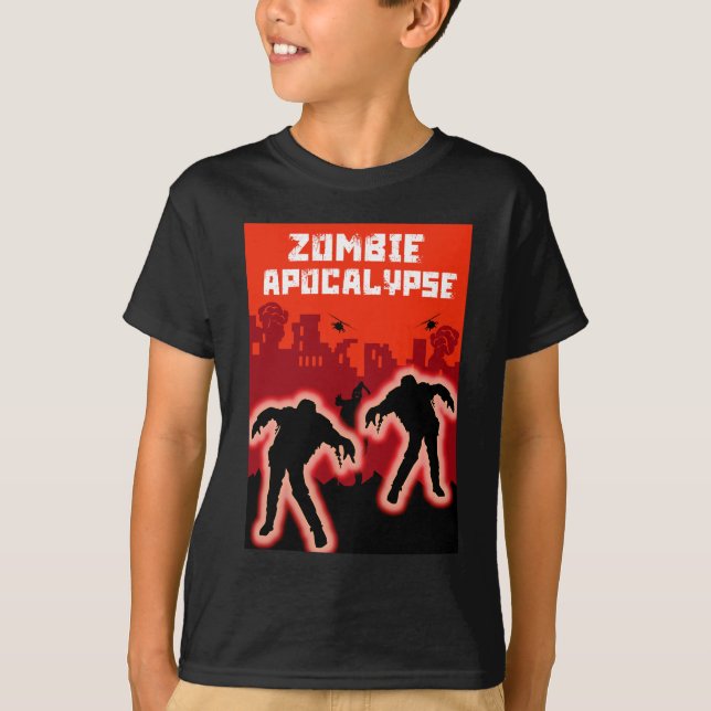 Zombie Apokalypse Kinder Shirt (Vorderseite)