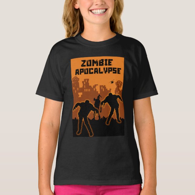 Zombie Apokalypse Kinder Shirt (Vorderseite)