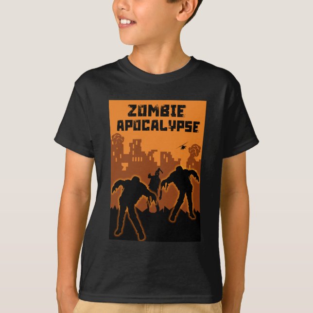 Zombie Apokalypse Kinder Shirt (Vorderseite)